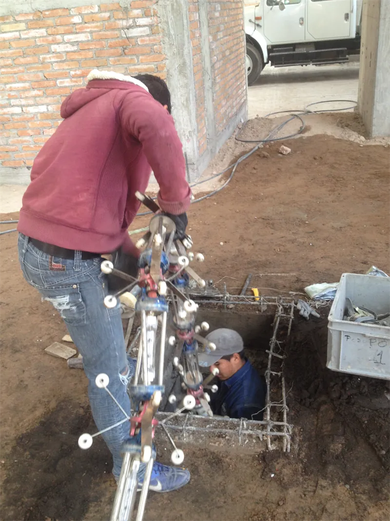 Tren de lámparas UV listo para entrar a la tubería